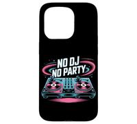 No Dj No Party Vibrant Music Turntable Case for iPhone 15 Pro
