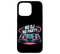 No Dj No Party Vibrant Music Turntable Case for iPhone 15 Pro Max