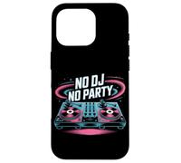 No Dj No Party Vibrant Music Turntable Case for iPhone 16 Pro