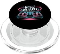 No Dj No Party Vibrant Music Turntable PopSockets PopGrip for MagSafe