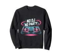 No Dj No Party Vibrant Music Turntable Sweatshirt