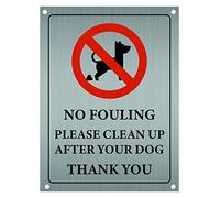 NO DOG FOULING SIGN METAL ALAMINIUM A5 20cm x 15cm PLAQUE/SIGN