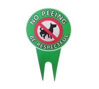 NO DOG PEE - No signs of dog stopping dogs from peing on your grass in the garden - Read carefully Sign: "Pay Your Respect", Outdoor & Durable, Waterproof, Weather Resistant,
