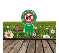 NO DOG PEE SIGN - YARD SIGN with H -Metal Stakes, Prevent Dogs from Pee on Your Lawn | Please Be A Respectful Sign No Dog Poop Or Pee Sign For The Garden Of