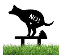 No Dog Poop Signs for Yard | Metal Stable Stakes Spike Gag Caution,Funny Waterproof Dog Poop Warning Sign - for Garden Lawn Grass Deck Pathway Patio Outdoor Neighbor