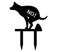 No Dog Pooping Solid Cast Iron Yard Sign, With Secure Reliable Hold, 30cm, Grass Lawn Garden Decoration, Funny Dog Poop Floor Sign, Easy Ground Installation, For Garden Lawn, Patio, Pathway, Outdoor