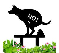 No dog waste in the garden sign, galvanised metal ground spikes, rust-proof