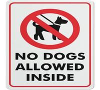No Dogs Allowed Inside Sign Warning Vintage Metal Tin Signs For Home Office Decorations Bar Farm Garden Garage 12X12Inch