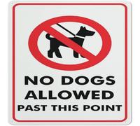 No Dogs Allowed Past This Point Sign For Business 12X12 Metal Aluminum Signs, Weather Resistant, Weatherproof, Indoor Or Outdoor
