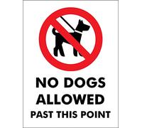 No Dogs Allowed Past This Point Warning Sign Bathroom Decor Poster Wall Sign Garage Sign For Indoor Outdoor 20X30cm