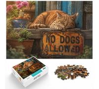 No Dogs Allowed Sign, Adult Puzzle, 1000 Pieces, 1000pcs (70x50cm) | For classic jigsaw enjoyment, this adult jigsaw puzzle with 1000 pieces fits naturally into relaxed home leisure.