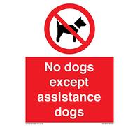 No dogs except assistance dogs Sign - 150x200mm - A5P