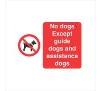 No Dogs Except Guide/Assist Dog Sign