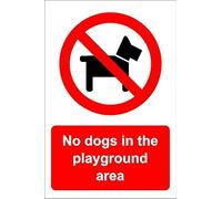 No dogs in the playground area - 1mm flexible Plastic sign (200mm x 150mm)