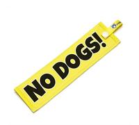 NO DOGS! Lead Sleeve - High Visibility Warning Wrap for Dog Walks - Large Bold Text Space Alert with Secure Snap Attachment - Waterproof Durable Double Sided Design