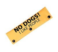 No Dogs/No People Leash Wrap Give Me Space Dog Leash Wrap Rescue Dog Lead Cover (NO DOGS-S)