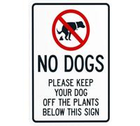 No Dogs Please Keep Your Dog Off The Plants Below This Warning Sign Grass Security Metal Signs For Business Wall Safety Caution Decor Gift For Women Men 8x12 Inch