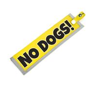 NO DOGS! Space Awareness Sleeve for Reactive Dogs, Reflective, Waterproof, Double Sided Slip-on for the Dog Lead (Yellow - Plain)