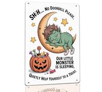 No Doorbell Please Help Yourself to Candy Metal Sign for Homes Home Cafe Porch Front Door Candy Station Halloween Parties Schools Community Events Shops and Family Houses 8x12 Inch