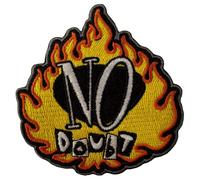 Rock Off officially licensed products No Doubt Flame Standard Woven Patch Accessory Size