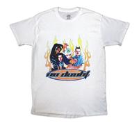 No Doubt Flames Band Logo T-Shirt in White | Size: XL No Doubt White XL