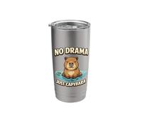 No Drama Just Capybara Funny Meme Chill Vibes Relaxed Animal Stainless Steel Insulated Tumbler