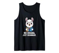 No Drama Just Grammar Llama Humor Tank Top