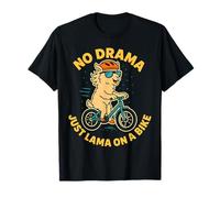 No Drama Just Llama On A Bike Cool Vibes T-Shirt