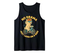 No Drama Just Llama On A Bike Cool Vibes Tank Top