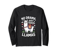 No Drama Just Llamas Retro Long Sleeve T-Shirt
