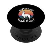 No Drama Just Llamas Retro PopSockets Adhesive PopGrip