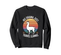 No Drama Just Llamas Retro Sweatshirt
