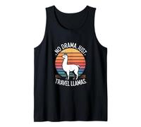 No Drama Just Llamas Retro Tank Top