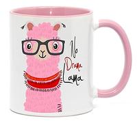 No drama Lama The Mug for the Alpaca Fan A Fun Gift for Any Occasion (Pink)