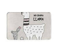 No Drama Llama Bath Mat Soft Welcome Mat Funny Entrance Rug For Hallway Bedroom Office 40X60Cm