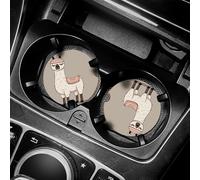 No Drama Llama Car Cup Coasters 2 Pack Shockproof Cups Pads Car Cup Holder Coasters For Suv Truck Men 6.9Cm