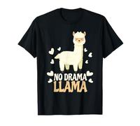 No Drama Llama Cute Love Heart Women Kids T-Shirt