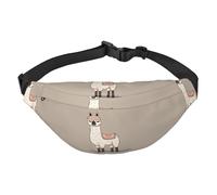 No Drama Llama Fanny Pack for Men Women Crossbody Waist Bag Everywhere Belt Bag Wallet Hip Bum Bag with Adjustable Strap Casual Chest Bag for Outdoor Hiking Cycling, Black, One Size
