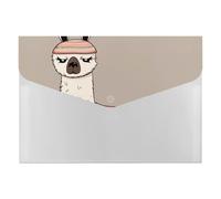 No Drama Llama Folders, Expanding File Folder with 6 Pocket Compartments, Portable Paper Document Organizer for Bills Receipts Certificates