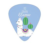 No Drama Llama Guitar Picks 12 Pack Universal ABS Guitar Picks,Funny No Drama Llama Lettering with Cactus and Ethnic Animal,for Acoustic and Electric Guitar