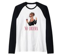NO Drama Wine Lady Mood Attitude Raglan Baseball Tee