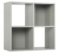 (No Drawers) Charles Jacobs Grey 4 Cube Open Book Shelf Storage Unit