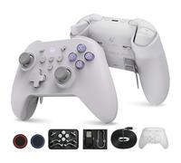 No Drift Stick Guli Kit KK3 Max Bluetooth Controller, Kingkong 3 Max Wireless Controller for Switch/Switch OLED, Hall Effect Joystick & Triggers, Maglev/Rotor/HD Vibration, Hyperlink Adapter (Gray)