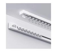 No Drill Adhesive ain Track - Ceiling or Side Mount Easy Install ain Rod for Bedroom Shower Divider 135cm (53.1in) - White