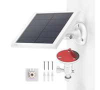 No-Drill Adhesive Mount for Ring Solar Panel 1st & 2nd Gen - Weatherproof 360° Adjustable Outdoor Bracket, Strong Adhesive for Easy Installation on Smooth Surfaces, UK Homes & Renters