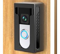 No Drill Adhesive Video Doorbell Mount Compatible for Ring/Blink Video Doorbell, Not Block Doorbell Sensor, QIBOX Anti-Theft Camera Mount Bracket Cover Holder