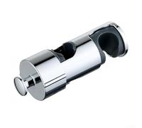 No-Drill Adjustable Shower Head Holder with Hook for Bathroom - Secure Grip for 16-27mm Shower Rods, Easy Installation Without Tools, Si(Silver)