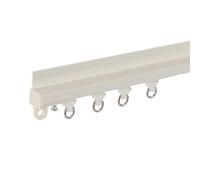 No-Drill Aluminum Curtain Track System for Living Room & Bedroom - Mute Shower Divider Rail Side Mounted 70 cm (2.3 ft) - Easy Adhesive Installation White