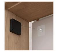 No-Drill Automatic Door Closer Adjustable 500g-1000g Tension Universal Smart Closing Mechanism for All Doors Easy Install Hardware 1PC Black