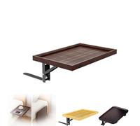 No Drill Bed Shelf for Bunk & Loft Beds, Under Mattress Adjustable & Foldable Organizer with 10kg Load Capacity, Water-Resistant Surface for Dorm Room & Bedroom (Natural wood)